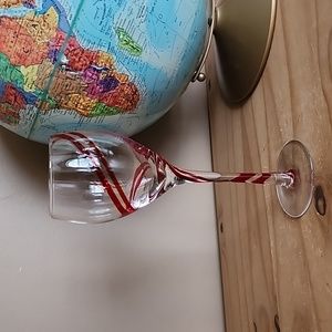 PIER 1 Imports red swirlline wine glass